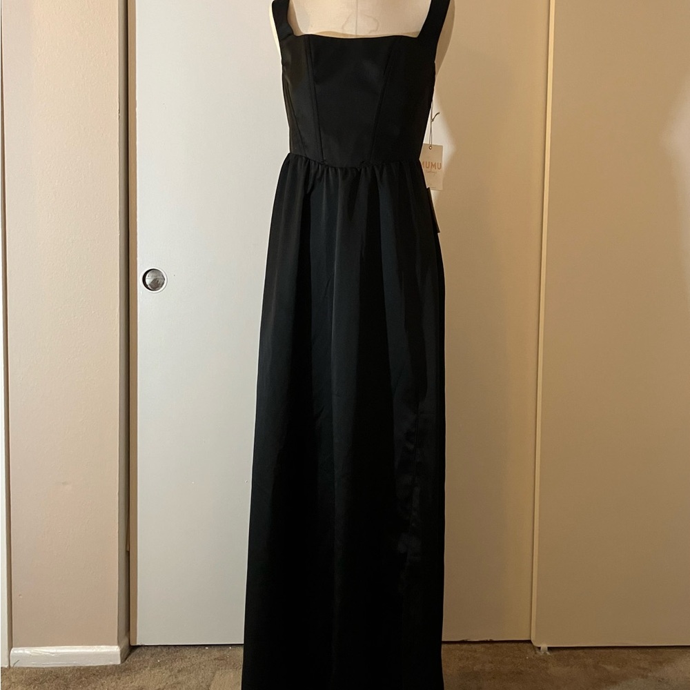 Show Me Your MuMu Nina Elegant Black Maxi Dress